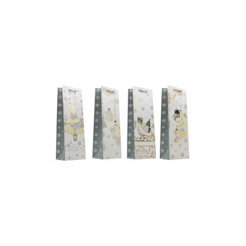  Vrečka darilna za steklenico 12x36x9cm novo leto PROMOCIJA Cene