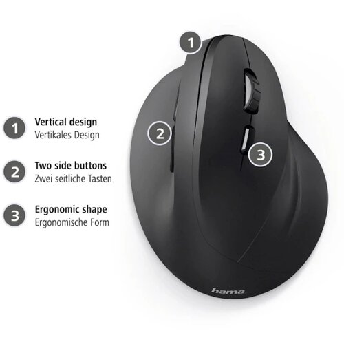 Hama MI&amp;Scaron; EMW-500 ERGONOMSKI, WIRELESS Slike