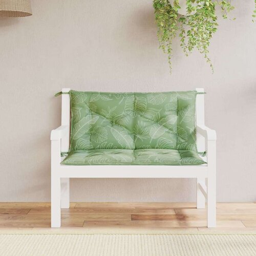  Jastuci za vrtnu klupu 2 kom s uzorkom li&amp;scaron;ća 100x50x7cm tkanina Slike