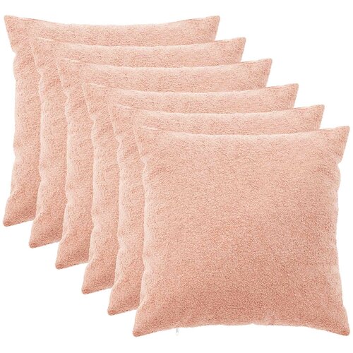  Presvlaka za jastuk 6 pcs HEERLEN Ružičasta 65 x 65 cm Bouclé Cene