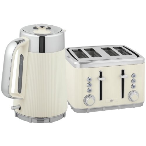 Nesta Komplet grelnika vode 1,7 L in toasterja za 4 rezine, kremno bel, 2200 W, hitro kuhanje, filter proti kamnu, 7 stopenj zapečenosti, (5000493970) Cene