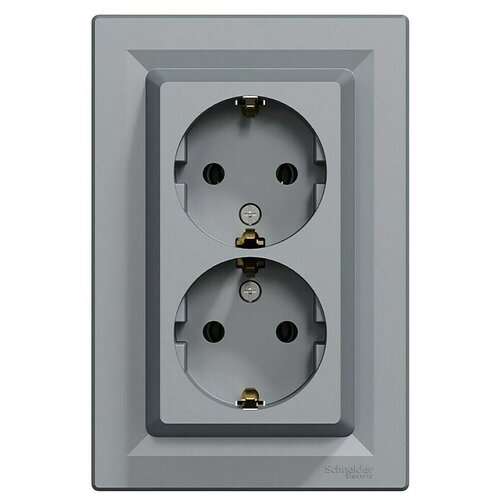Schneider Electric Asfora Utičnica dvostruka (Siva, Plastika, Podžbukna montaža, 16 A) Slike