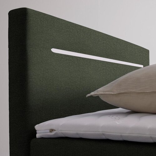 M&amp;ouml;max Postelja Z Vzmetnico Jerry, Olivno Zelena, 100x200 Slike