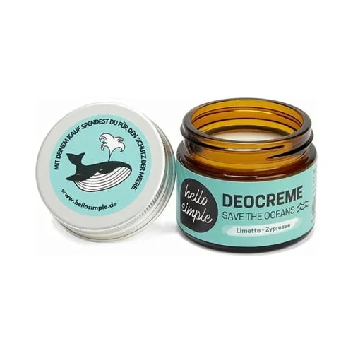 hello simple "Save the Oceans" dezodorans krema - Limeta i čempres