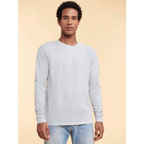 Fruit Of The Loom Szary koszulka męska Iconic 195 Ringspun Premium Slike