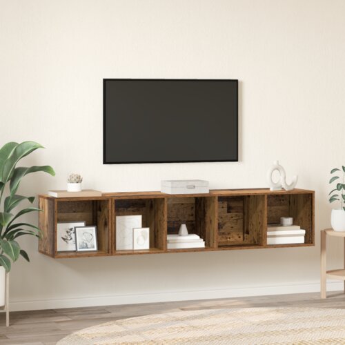  Set TV stalka s pohranom 2 pcs Staro drvo 37 x 37 x 142.5 cm Cijene