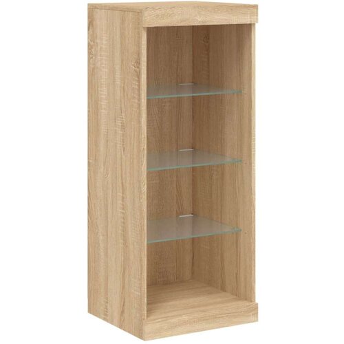  Komoda s LED svjetlima boja hrasta sonome 162 x 37 x 100 cm Slike