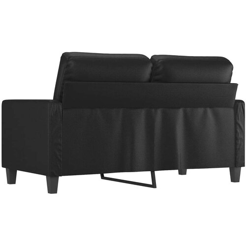 VidaXL Dvosjed od tkanine crni 120 cm od umjetne kože Slike