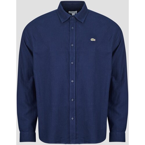Lacoste Chemise en flanelle de coton regular fit Tamno plava Cijene