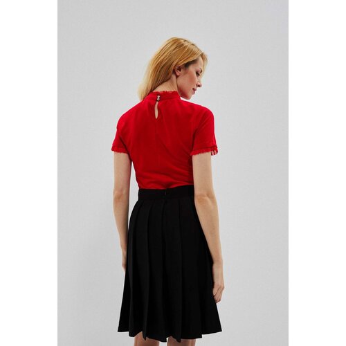 Marisse Blouse With Ruffles At The Neckline And Sleeves Z-Ts-3653 D.Red Cene