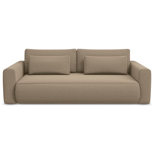 Makamii Svjetlo smeđa baršunasti sklopiva/s prostorom za odlaganje sofa 238 cm Kapua – Cijene