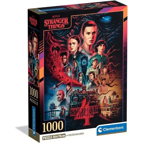 Clementoni Stranger Things 4. sezona 1000-dijelna slagalica s posterom - Slike