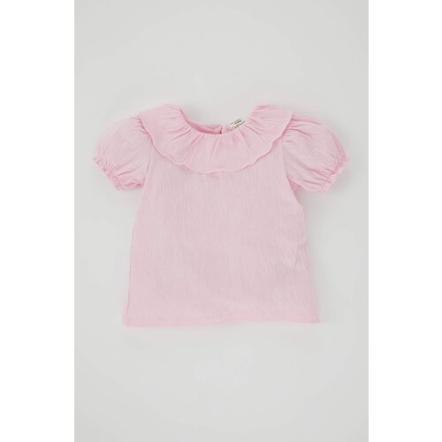 Defacto Baby Girl Regular Fit Big Collar Short Sleeved T-Shirt Slike