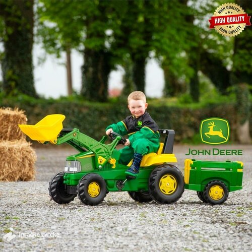 Rolly Toys traktor rolly john deere sa prikolicom i utovarivačem (811496) Slike