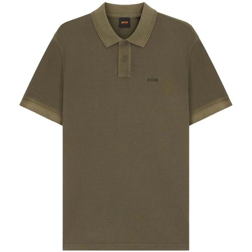 Boss Prime Cotton Pique Polo Shirt Open Green Zelena Slike