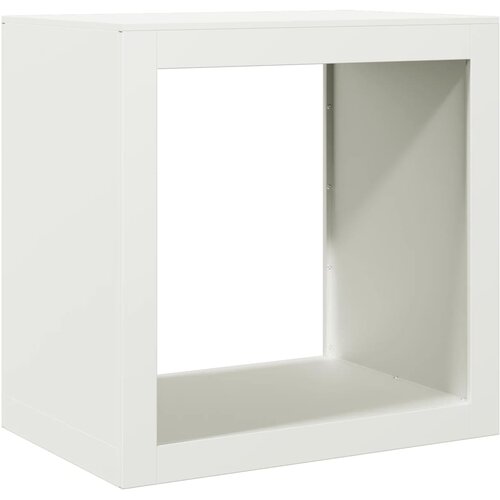  Stalak za drva za ogrjev bijeli 60 x 40 x 60 cm čelični Slike