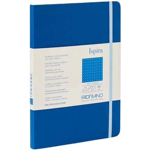  Ispira, notes maki povez, 96 lista, Fabriano, odaberite motiv A5 Tačke Plava Slike