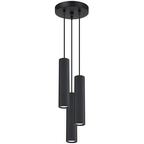 Sollux Lighting Sollux SL.1576 - Luster na sajli KARBON 3xGU10/10W/230V crna Slike