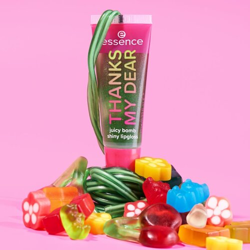 Essence Say It With Juicy Thanks My Dear ble&amp;scaron;čeči sijaj za ustnice odtenek 03 Glowy Gummy 10 ml Slike
