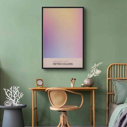  Slika - Peaceful Drift - Delicate Pastel Shades Creating a Harmonious Whole 40x60 U crnom drvenom okviru Slike