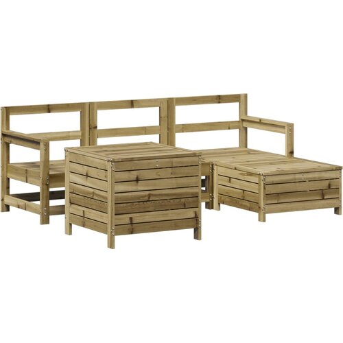  5-dijelni set vrtnih sofa od impregnirane borovine Slike