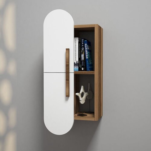 Woody Fashion Zidna polica, Rose - Walnut, White Cene