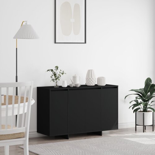 VidaXL Crni Sideboard Crna Konstruirano drvo 120 x 41 x 75 cm Slike