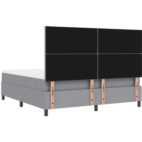  Krevet s opruga kutije Svijetlo siva 180 x 200 cm tkanina Slike
