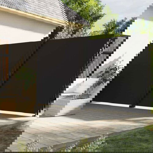  Bočna tenda na uvlačenje crna 200x1000 cm Slike