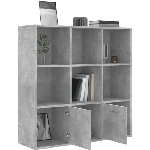  Knjižna omara betonsko siva 98x30x98 cm iverna plo&amp;scaron;ča, (20705219) Slike