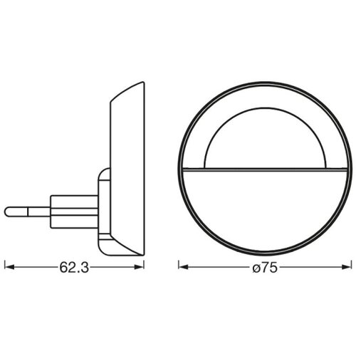 Osram LED prigu&amp;scaron;iva noćna svetiljka LUNETTA LED/0,65W/230V Slike