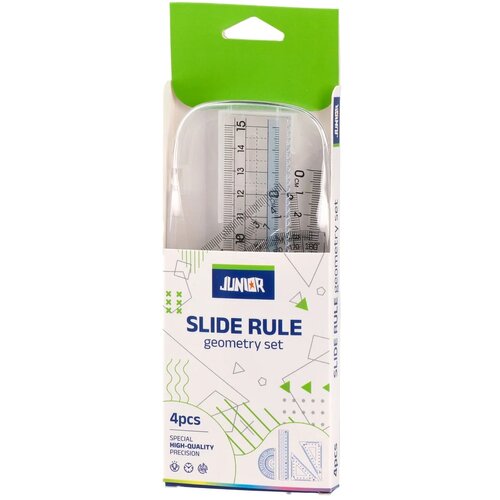 Junior Slide rule 15, geometrijski set, transparentni, 4K Cene