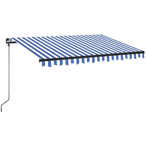 Maison Chic Ročno zložljiva tenda - Senčniki z LED lučmi 350x250 cm modra in bela, (22041107) Cene