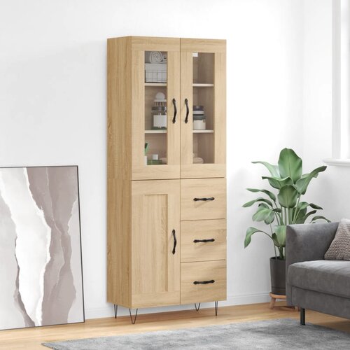 vidaXL Visoka komoda hrasta sonome 69 5x34x180cm od konstruiranog drva Cijene