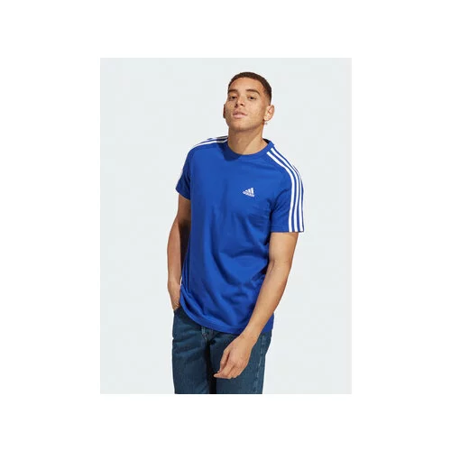 Adidas Majica Essentials Single Jersey 3-Stripes T-Shirt IC9338 Modra Regular Fit