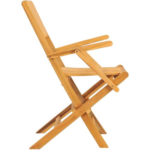 Sklopive vrtne stolice 4 kom 55x61x90 cm od masivne tikovine Slike