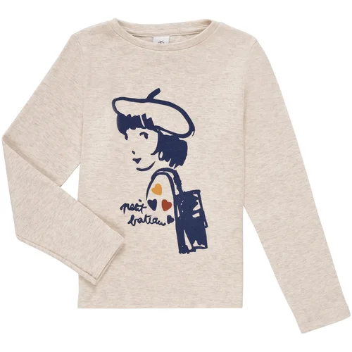 Petit Bateau Majice z dolgimi rokavi ROMEO Bež
