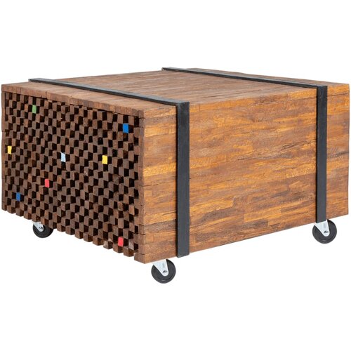 The Living Store Stranska mizica iz tikovine 60x60x38 cm - Stranska Mizica, (21836073) Cene