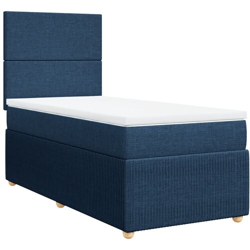 VidaXL Box spring postelja z vzmetnico modra 80x200 cm blago, (21305045) Slike