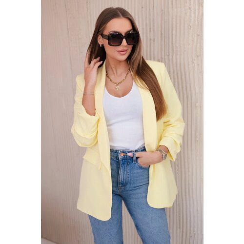 Kesi Włoski Elegant jacket with lapels yellow Cijene