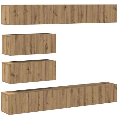  6-dijelni set TV ormarića montiran na zid Artisan Oak Slike