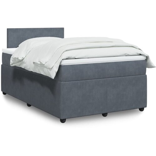 vidaXL Krevet box spring s madracem tamnosivi 120 x 190 cm bar&scaron;un Cijene