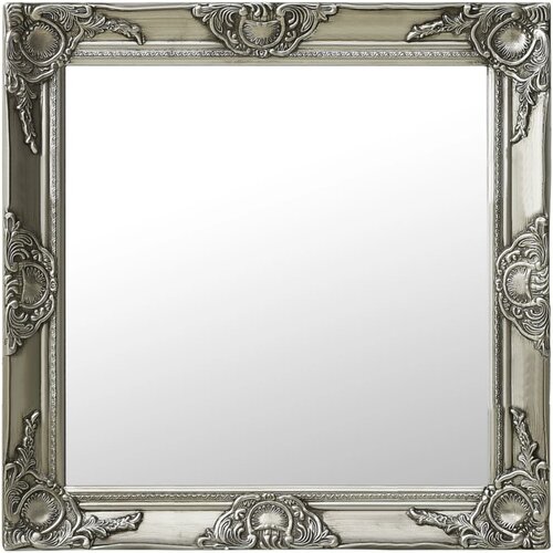 vidaXL Zidno ogledalo u baroknom stilu 60 x 60 cm srebrno Cijene