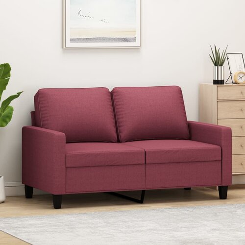  Dvosjed od tkanine crvena boja vina 120 cm Slike