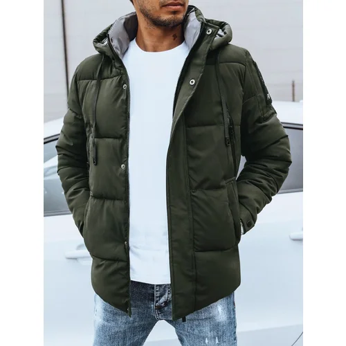 DStreet Men's Winter Quilted Jacket Green