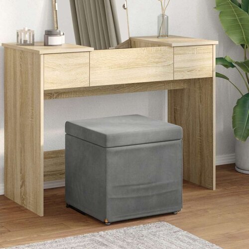  Stolica Tamno siva 41 x 41 x 40 cm Svileni i Fino Radeći Drvo - Tamno siva 40 cm Baršun Cene