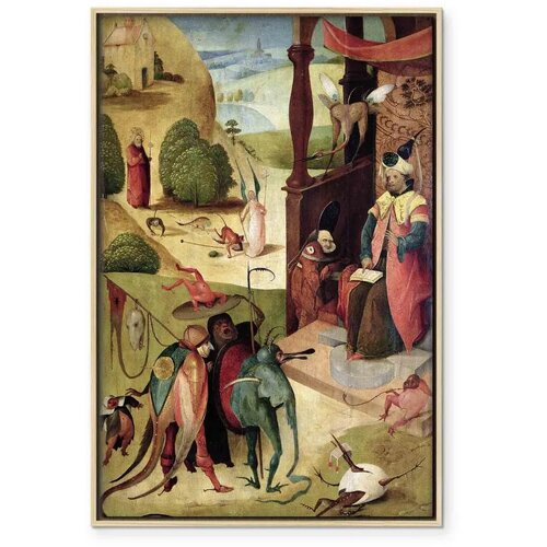  Slika - Hieronymus Bosch &amp;ndash; St. James and the Magician 60x90 U prirodnom drvenom okviru Slike