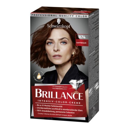 Schwarzkopf Brillance barva za lase - Intensive Color Cream - 874 Velvet Brown Cene