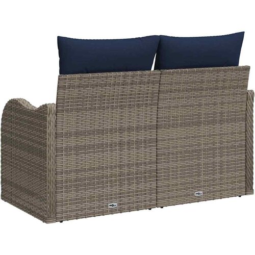  Vrtni kauč s jastukom s pohranom 121 x 62 x 69 cm poliratan Slike