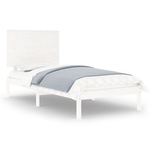VidaXL Posteljni okvir bel iz trdnega lesa 90x190 cm 3FT, (20905984) Slike